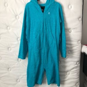 Blue Onepiece Towel Onesie - Medium